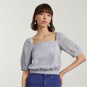 Everlane The Eyelet Top